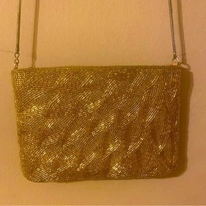 Vintage La Regale Beaded Gold Bag